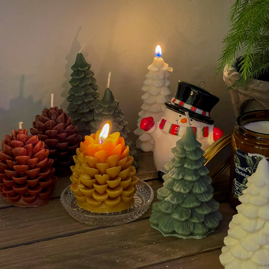 Rustic Pine Cone Candle