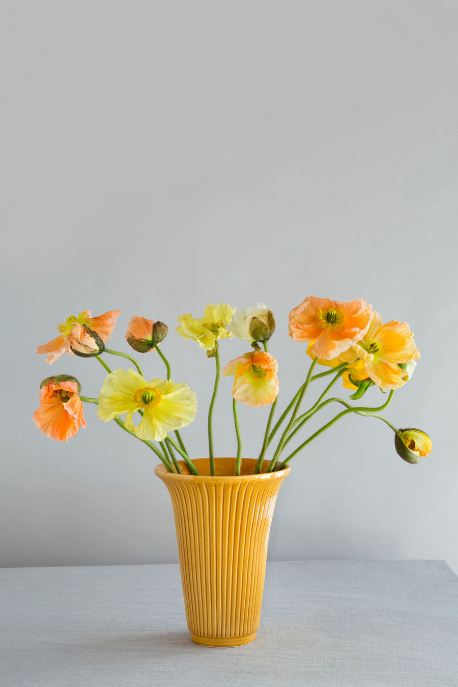 Daisy Vase - Yellow Amber